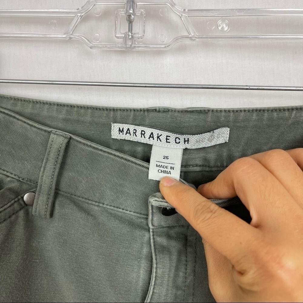 Anthro Marrakech olive green stretch skinny jeans - Picture 10 of 11